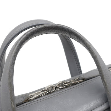 バレンシアガ BALENCIAGA トライアングル ダッフル S グレー レザー 2WAYバッグ シルバー金具 三角形 ハンドバッグ ショルダー
