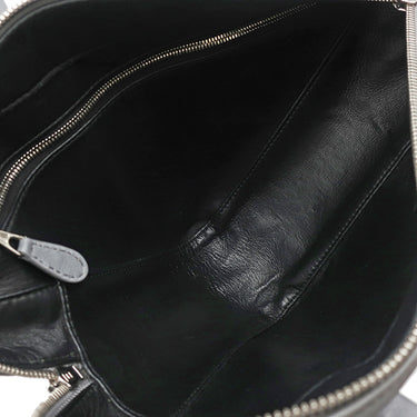 バレンシアガ BALENCIAGA トライアングル ダッフル S グレー レザー 2WAYバッグ シルバー金具 三角形 ハンドバッグ ショルダー