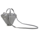 バレンシアガ BALENCIAGA トライアングル ダッフル S グレー レザー 2WAYバッグ シルバー金具 三角形 ハンドバッグ ショルダー