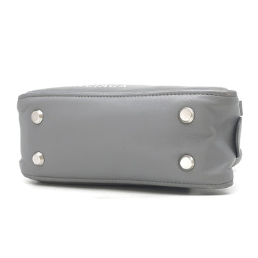 バレンシアガ BALENCIAGA トライアングル ダッフル S グレー レザー 2WAYバッグ シルバー金具 三角形 ハンドバッグ ショルダー