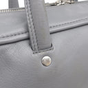 バレンシアガ BALENCIAGA トライアングル ダッフル S グレー レザー 2WAYバッグ シルバー金具 三角形 ハンドバッグ ショルダー