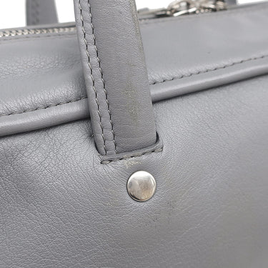バレンシアガ BALENCIAGA トライアングル ダッフル S グレー レザー 2WAYバッグ シルバー金具 三角形 ハンドバッグ ショルダー