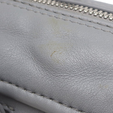 バレンシアガ BALENCIAGA トライアングル ダッフル S グレー レザー 2WAYバッグ シルバー金具 三角形 ハンドバッグ ショルダー