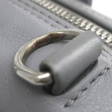バレンシアガ BALENCIAGA トライアングル ダッフル S グレー レザー 2WAYバッグ シルバー金具 三角形 ハンドバッグ ショルダー