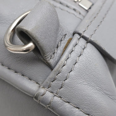 バレンシアガ BALENCIAGA トライアングル ダッフル S グレー レザー 2WAYバッグ シルバー金具 三角形 ハンドバッグ ショルダー