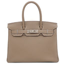 エルメス HERMES バーキン30 エトゥープ トゴ ハンドバッグ シルバー金具 グレージュ