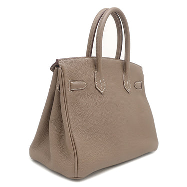 エルメス HERMES バーキン30 エトゥープ トゴ ハンドバッグ シルバー金具 グレージュ