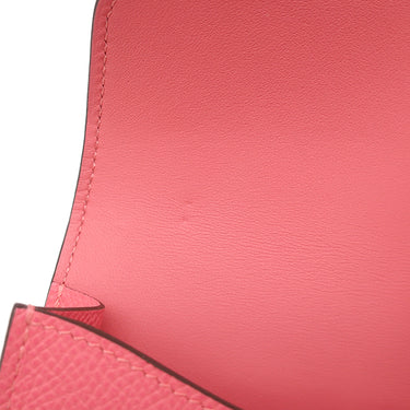 エルメス HERMES コンスタンス スリム ウォレット ローズアザレ ヴォーエプソン 二つ折り財布 シルバー金具 2024年製