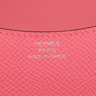 エルメス HERMES コンスタンス スリム ウォレット ローズアザレ ヴォーエプソン 二つ折り財布 シルバー金具 2024年製