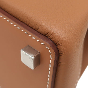 エルメス HERMES メドール ゴールド トゴ ヴォースイフト 2WAYバッグ シルバー金具 茶 ハンドバッグ ショルダー 2025年製