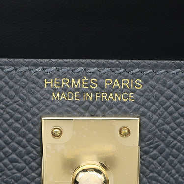 エルメス HERMES ミニケリードゥ 外縫い グリミスティ×ブラック×アルザン ヴォーエプソン 2WAYバッグ シャンパンゴールド金具 ショルダー トリコロール