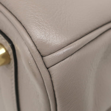 エルメス HERMES バーキン30 グリアスファルト レザー トリヨンノビーヨ ハンドバッグ ゴールド金具 グレージュ リカラー有
