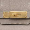 エルメス HERMES バーキン30 グリアスファルト レザー トリヨンノビーヨ ハンドバッグ ゴールド金具 グレージュ リカラー有