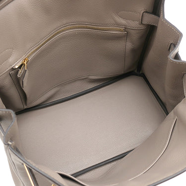エルメス HERMES バーキン30 グリアスファルト レザー トリヨンノビーヨ ハンドバッグ ゴールド金具 グレージュ リカラー有