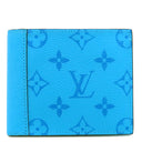 ルイヴィトン LOUIS VUITTON ポルトフォイユ マルコ M28394 トロピカルブルー モノグラムキャンバス タイガ 二つ折り財布 シルバー金具 刻印あり 青
