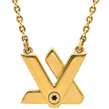ルイヴィトン LOUIS VUITTON GO-14 M01729 ゴールド GP ネックレス LVツイスト