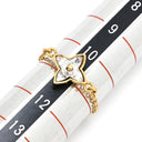 ルイヴィトン Louis Vuitton 3バーグ ブルーミング ストラス M68377 ゴールド GP #S リング 指輪 3つセット LV フラワー 10号