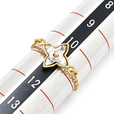 ルイヴィトン Louis Vuitton 3バーグ ブルーミング ストラス M68377 ゴールド GP #S リング 指輪 3つセット LV フラワー 10号