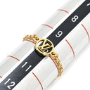 ルイヴィトン Louis Vuitton 3バーグ ブルーミング ストラス M68377 ゴールド GP #S リング 指輪 3つセット LV フラワー 10号