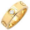 カルティエ Cartier ラブリング ハーフダイヤ B4032400 イエローゴールド K18YG ダイヤモンド #49 リング 指輪 クラシックモデル LOVE Ring 750 18K 3粒 9号