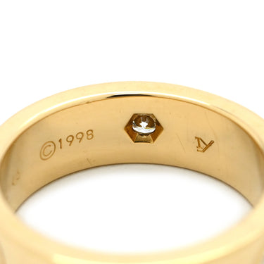 カルティエ Cartier ラブリング ハーフダイヤ B4032400 イエローゴールド K18YG ダイヤモンド #49 リング 指輪 クラシックモデル LOVE Ring 750 18K 3粒 9号
