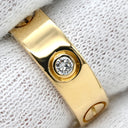 カルティエ Cartier ラブリング ハーフダイヤ B4032400 イエローゴールド K18YG ダイヤモンド #49 リング 指輪 クラシックモデル LOVE Ring 750 18K 3粒 9号