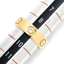 カルティエ Cartier ラブリング ハーフダイヤ B4032400 イエローゴールド K18YG ダイヤモンド #49 リング 指輪 クラシックモデル LOVE Ring 750 18K 3粒 9号