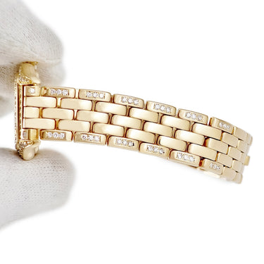 腕時計 カルティエ Cartier パンテール SM WF3005B9 クオーツ レディース K18YG無垢 スクエア ダイヤモンド