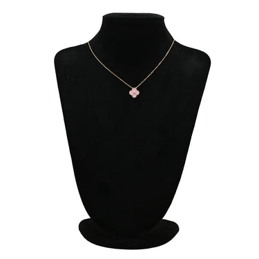 ヴァンクリーフアーペル Van Cleef & Arpels ヴィンテージ アルハンブラ ピンクXローズゴールド K18PG ダイヤモンド セーブル ネックレス PG金具 2015年ホリデー限定 セーブル 1Pダイヤ 18K