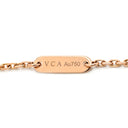 ヴァンクリーフアーペル Van Cleef & Arpels ヴィンテージ アルハンブラ ピンクXローズゴールド K18PG ダイヤモンド セーブル ネックレス PG金具 2015年ホリデー限定 セーブル 1Pダイヤ 18K