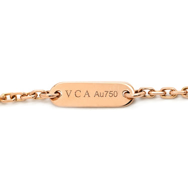 ヴァンクリーフアーペル Van Cleef & Arpels ヴィンテージ アルハンブラ ピンクXローズゴールド K18PG ダイヤモンド セーブル ネックレス PG金具 2015年ホリデー限定 セーブル 1Pダイヤ 18K