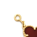 ヴァンクリーフアーペル Van Cleef & Arpels ヴィンテージアルハンブラ VCARD35500 レッド×イエローゴールド K18YG カーネリアン ブレスレット 赤 750YG 18金 カーネリアン 5モチーフ