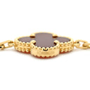 ヴァンクリーフアーペル Van Cleef & Arpels ヴィンテージアルハンブラ VCARD35500 レッド×イエローゴールド K18YG カーネリアン ブレスレット 赤 750YG 18金 カーネリアン 5モチーフ
