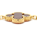 ヴァンクリーフアーペル Van Cleef & Arpels ヴィンテージアルハンブラ VCARD35500 レッド×イエローゴールド K18YG カーネリアン ブレスレット 赤 750YG 18金 カーネリアン 5モチーフ