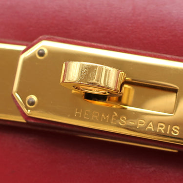 エルメス HERMES ケリー32 外縫い ヴァーミリオン ボックスカーフ 2WAYバッグ ゴールド金具 赤