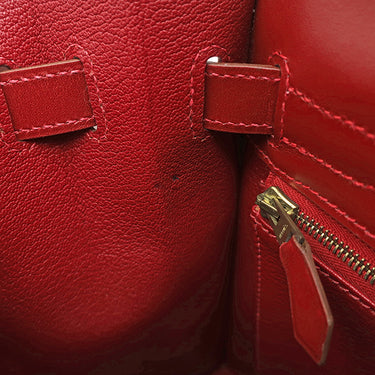 エルメス HERMES ケリー32 外縫い ヴァーミリオン ボックスカーフ 2WAYバッグ ゴールド金具 赤