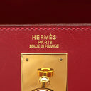 エルメス HERMES ケリー32 外縫い ヴァーミリオン ボックスカーフ 2WAYバッグ ゴールド金具 赤