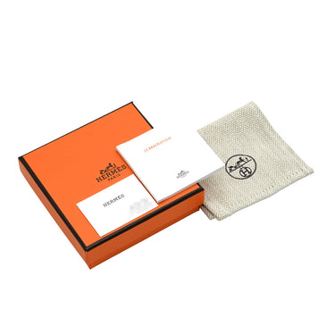 エルメス HERMES クリックH PM ブルー×シルバー メタル エナメル ブレスレット 青 ライトブルー Hブレス
