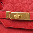 エルメス HERMES バーキン35 ルージュカザック ヴォーエプソン ハンドバッグ ゴールド金具 【PO品】 赤
