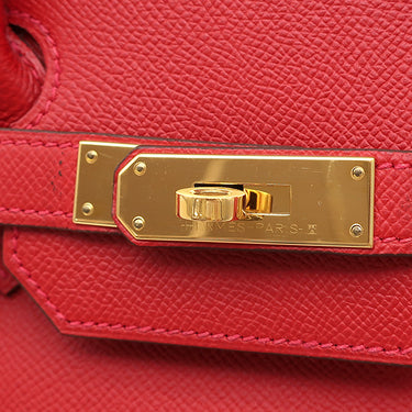 エルメス HERMES バーキン35 ルージュカザック ヴォーエプソン ハンドバッグ ゴールド金具 【PO品】 赤