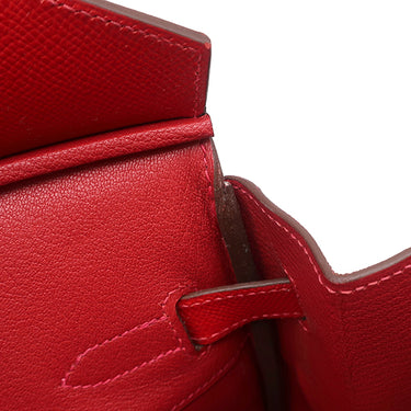 エルメス HERMES バーキン35 ルージュカザック ヴォーエプソン ハンドバッグ ゴールド金具 【PO品】 赤