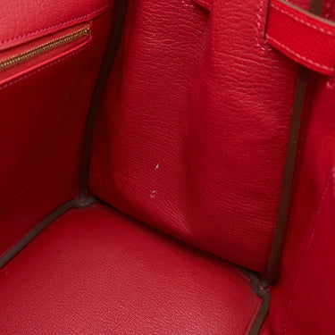 エルメス HERMES バーキン35 ルージュカザック ヴォーエプソン ハンドバッグ ゴールド金具 【PO品】 赤