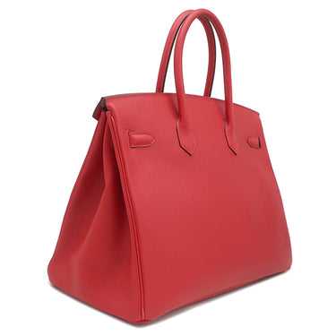 エルメス HERMES バーキン35 ルージュカザック ヴォーエプソン ハンドバッグ ゴールド金具 【PO品】 赤