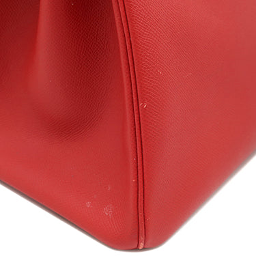 エルメス HERMES バーキン35 ルージュカザック ヴォーエプソン ハンドバッグ ゴールド金具 【PO品】 赤