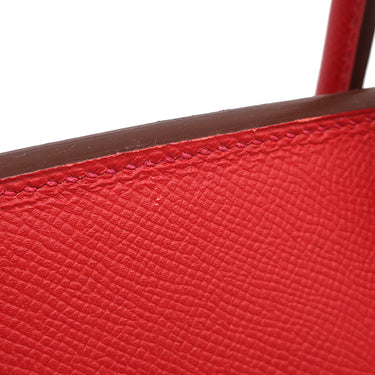 エルメス HERMES バーキン35 ルージュカザック ヴォーエプソン ハンドバッグ ゴールド金具 【PO品】 赤