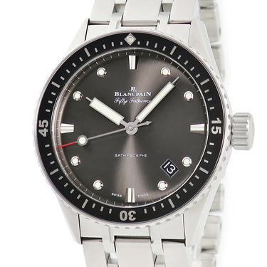 腕時計 ブランパン BLANCPAIN フィフティ ファゾムス バチスカーフ 5000-1110-B52A 自動巻き メンズ メテオグレー 逆回転防止ベゼル