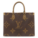ルイヴィトン LOUIS VUITTON オンザゴー MM M45321 モノグラム モノグラムキャンバス モノグラムリバースキャンバス トートバッグ ゴールド金具 茶 ハンドバッグ