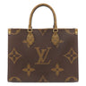 ルイヴィトン LOUIS VUITTON オンザゴー MM M45321 モノグラム モノグラムキャンバス モノグラムリバースキャンバス トートバッグ ゴールド金具 茶 ハンドバッグ