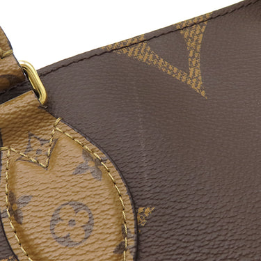 ルイヴィトン LOUIS VUITTON オンザゴー MM M45321 モノグラム モノグラムキャンバス モノグラムリバースキャンバス トートバッグ ゴールド金具 茶 ハンドバッグ