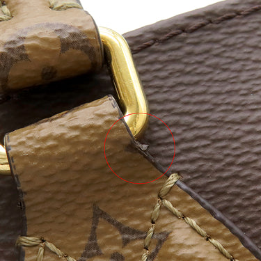 ルイヴィトン LOUIS VUITTON オンザゴー MM M45321 モノグラム モノグラムキャンバス モノグラムリバースキャンバス トートバッグ ゴールド金具 茶 ハンドバッグ